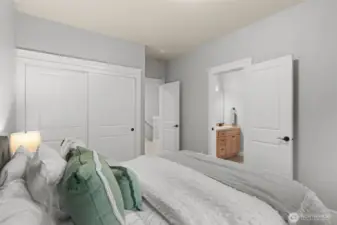 Generous closet space in every bedroom.
