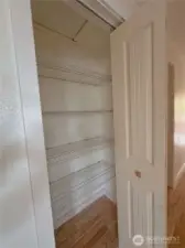 Hallway linen closet