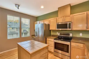 Kitchen. Lots of cabinets and counter space.