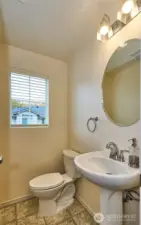 Half bath on main floor.