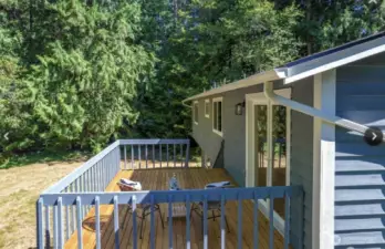 Large deck overlooking nice property