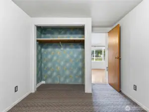 Bedroom located off the main living area.