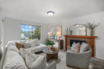 Another view of the stylish and comfortable living room.