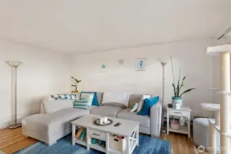 Comfortable living room for relaxing after a day on the lake.