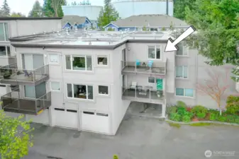 The unit is on the top floor.