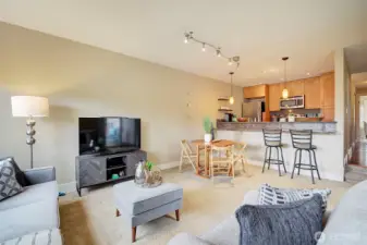 Looking toward the kitchen.