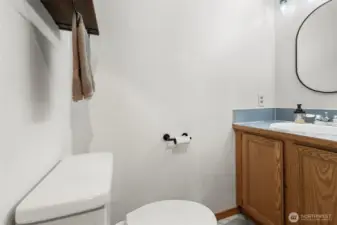 Vanity area of the primary bathroom.