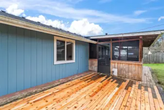 Most of the boards on the deck were recently replaced.