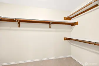 A walk in closet provides the kind of storage buyers are looking for, with room to keep wardrobes organized and accessible. The generous size adds everyday practicality to the primary suite.