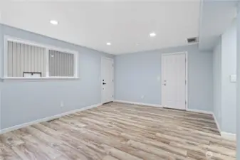 Bonus area - door in the center is to the attached two-car garage; door to the left goes out to the shop & DADU