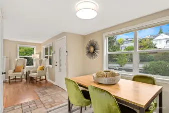 Spacious dining area