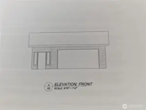 Architectural Drawing of Front Elevation
