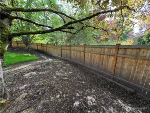 Private gate to greenbelt and neighborhood walkway.