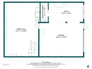 Lets go back down to the lower floor. Garage used as a workshop. Basement currently used as laundry, storage, pantry.