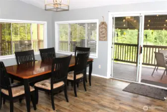 Formal dining room with lots of natural light
