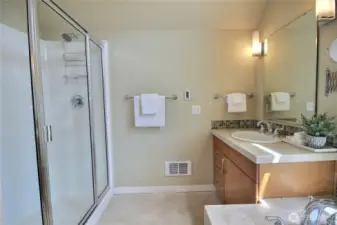 Second sink with shower.