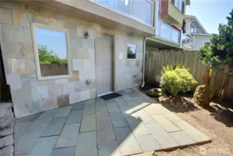 The patio looking to the home.
