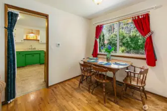 Dining or reading nook with view