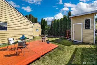 Deck and garden tool shed