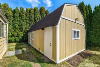 Mini-barn is approximately 300 sf