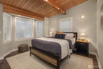 1st of three additional bedrooms. Large closet to the left with hanging racks and drawers