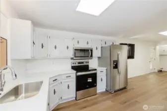 New countertops and all new appliances refrigerator, microwave stove and dishwasher.