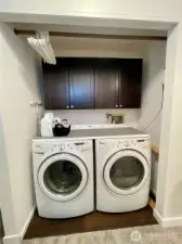 Utility area, washer & dryer stay...