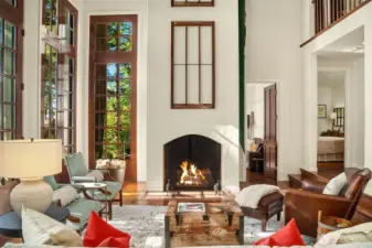 Natural landscape and waterfront views from every seat through individual divided light custom windowpanes.