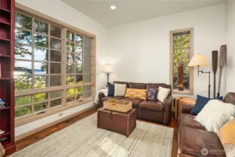Large first floor study/office with water views.