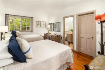 Large Main floor guest room with ensuite bathroom.