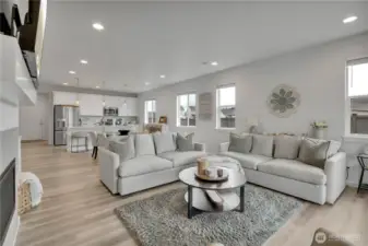 Light LVP throughout great room~