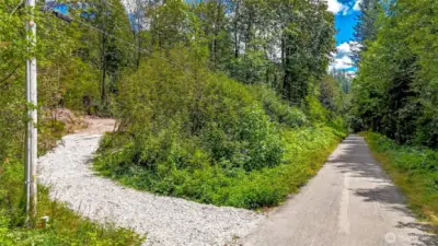 Entrance to the lot from 350th Ave SE