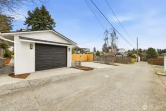 One car garage and 2 spots for parking outside.