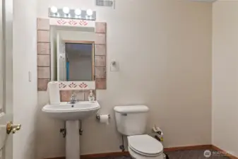 Half bathroom in the Bonus room.