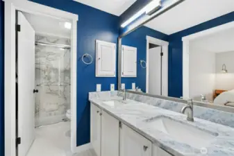 Remodeled primary ensuite bathroom