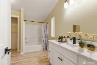 Primary Bathroom, New Vanity, New Toilet, New Lighting