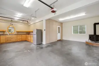 Garage lower level. Soundproof music studio