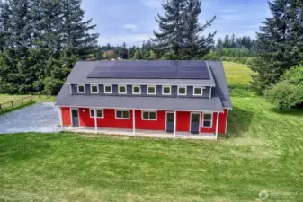 Solar panels keep this property low cost and provide power when most needed.
