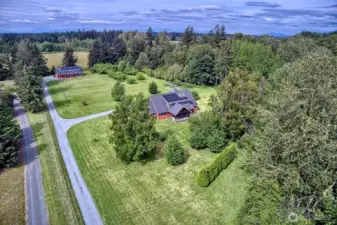 Only one other house to the west at the end of the long driveway.