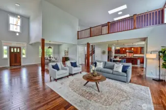 Rich wood accents bring the outdoors in.