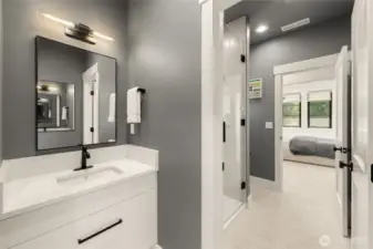 .75 bathroom sandwiched between the 4th & 5th bedroom.