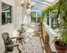 Sunroom off of the kitchen