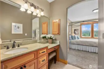 This is the 2nd separate vanity area from the 3/4 shared shower area. Each bedroom has their own separate vanity area!!! Perfect for ease and convenience!