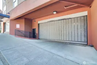 Secured parking garage.
