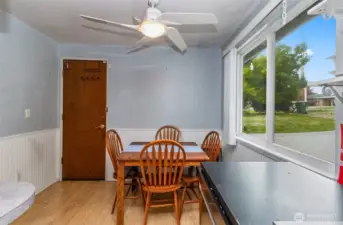 Beadboard Accents Surround the Eat in Kitchen~
