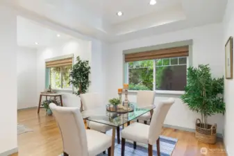 Open, easily accessed dining with great flow to living room.