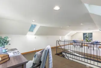 The perfect space to work, or workout! 3rd story privacy, with large windows; a hideout within the home. A special place to be alone!