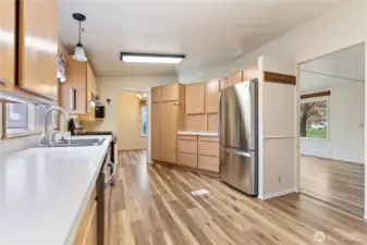 Kitchen with newer stainless appliances