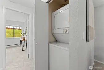 Convenient Stack Washer & Dryer included with sale