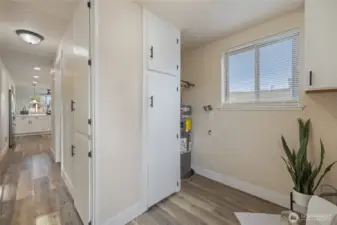 Utility Room with new water heater